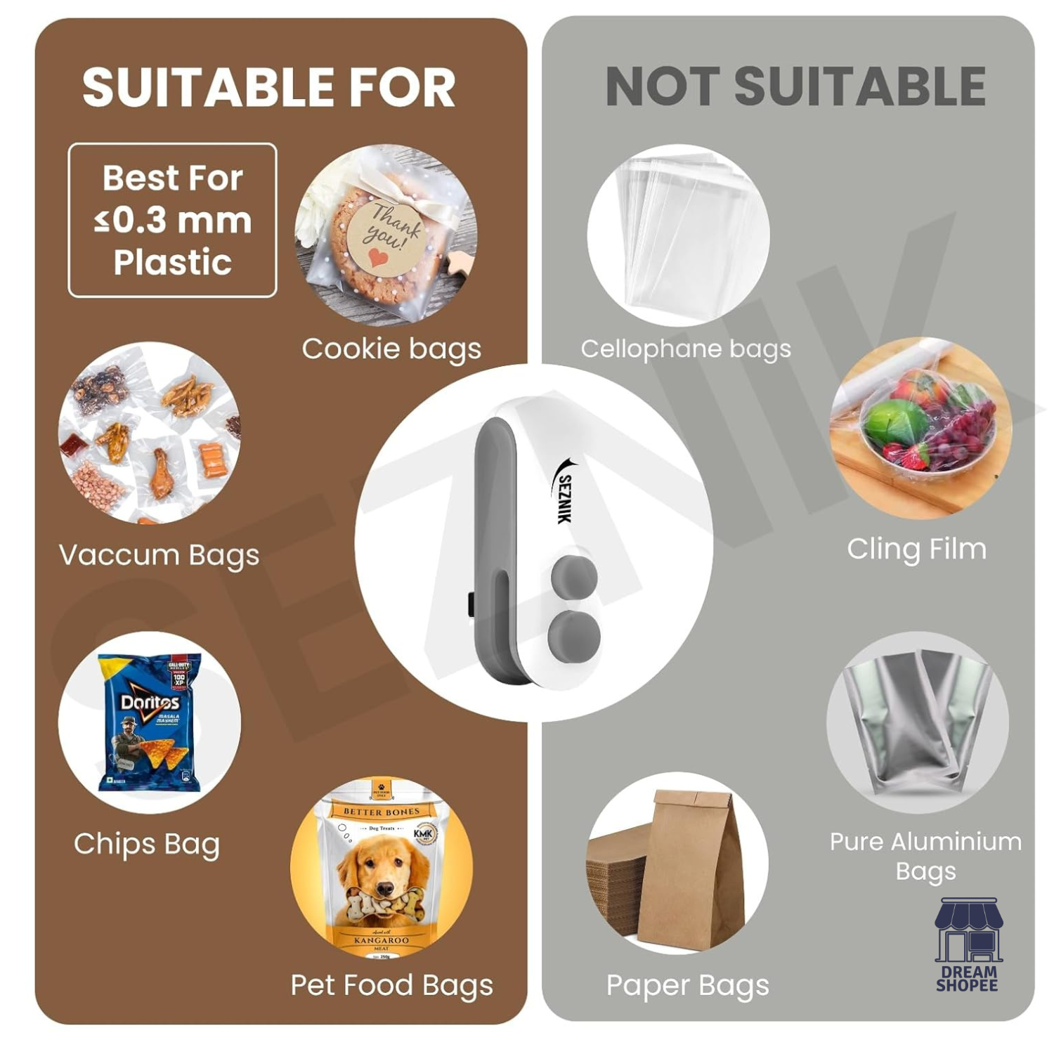 Mini Food Sealing Machine – Portable, Fresh Lock, 1-Year Warranty