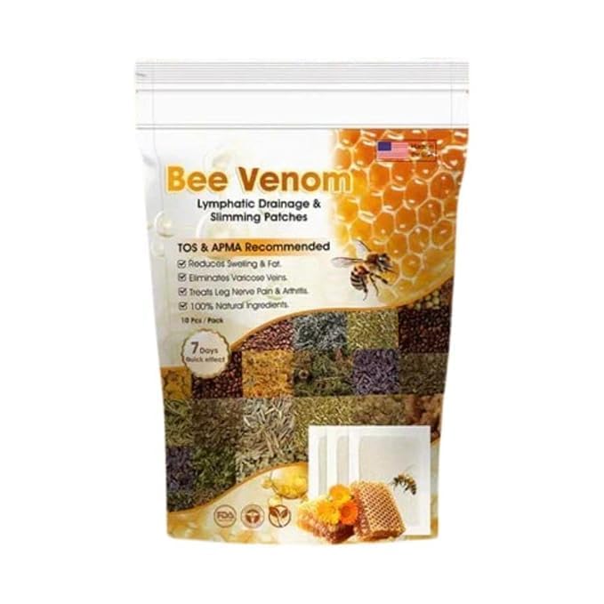 New Bee Venom Foot Patches Stress Relief Detox Patch Solution