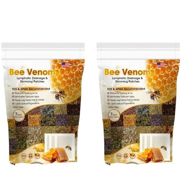 New Bee Venom Foot Patches Stress Relief Detox Patch Solution