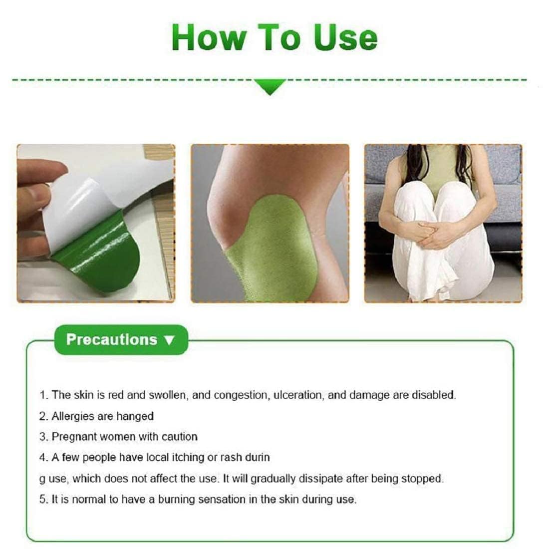 Herbal Knee Relief Patch – Wormwood Extract, Instant Joint & Arthritis Pain Relief