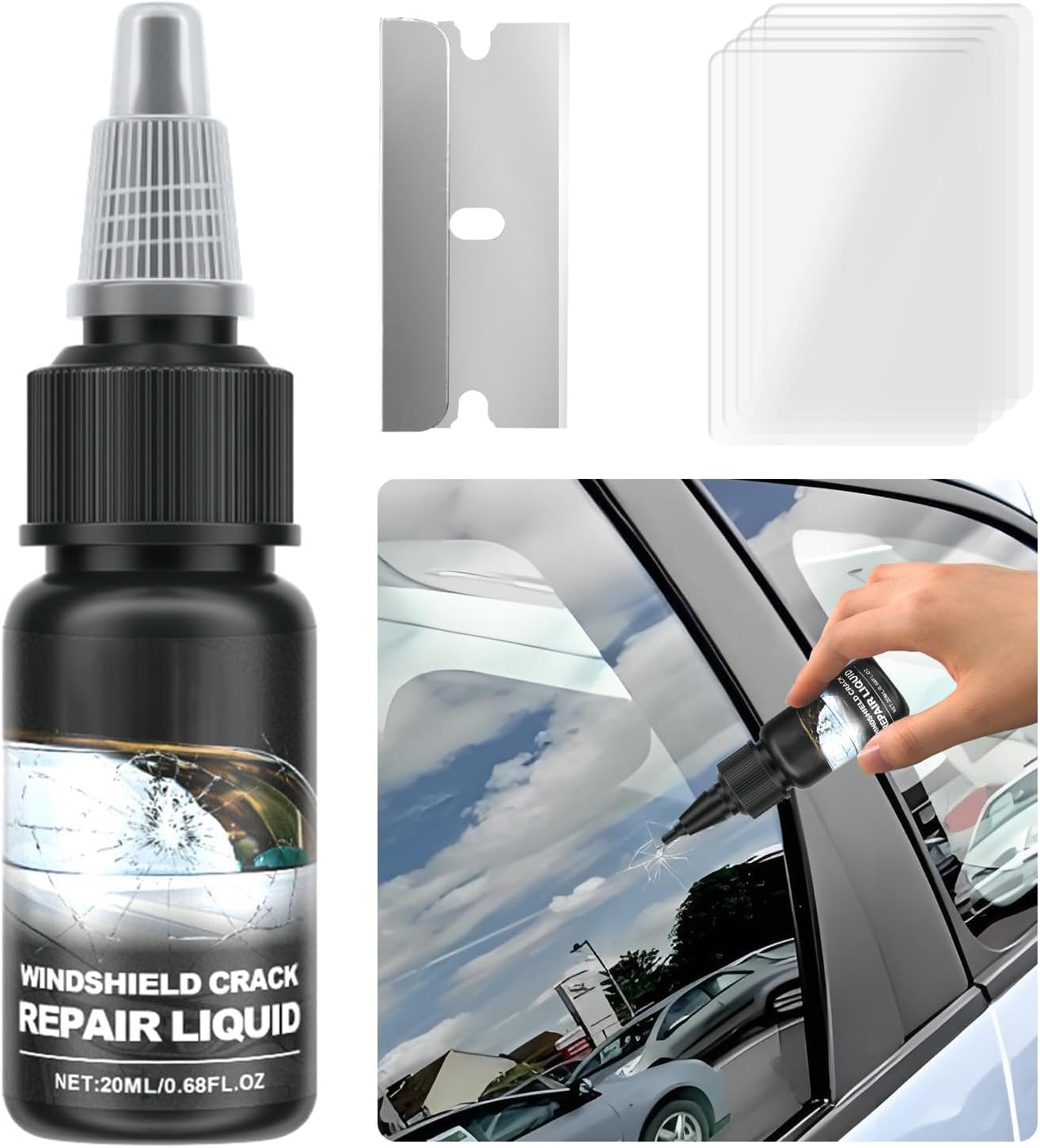 Car Windshield Crack Repair Kit – Quick & Easy Fix ( Pack Of 2 )