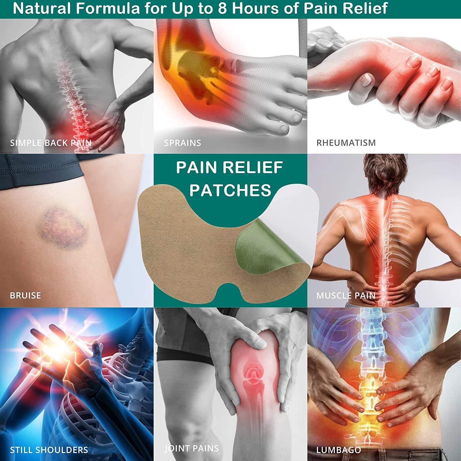 Herbal Knee Relief Patch – Wormwood Extract, Instant Joint & Arthritis Pain Relief