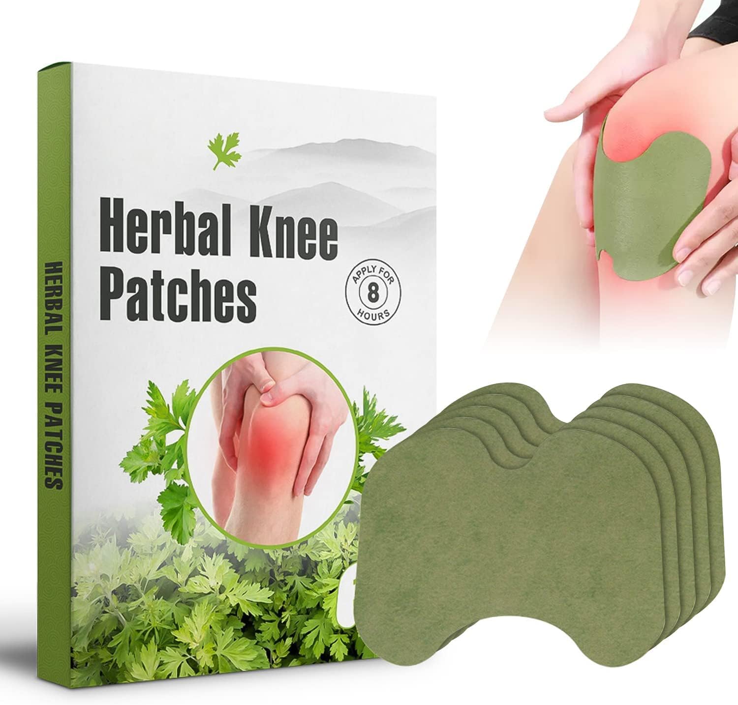 Herbal Knee Relief Patch – Wormwood Extract, Instant Joint & Arthritis Pain Relief