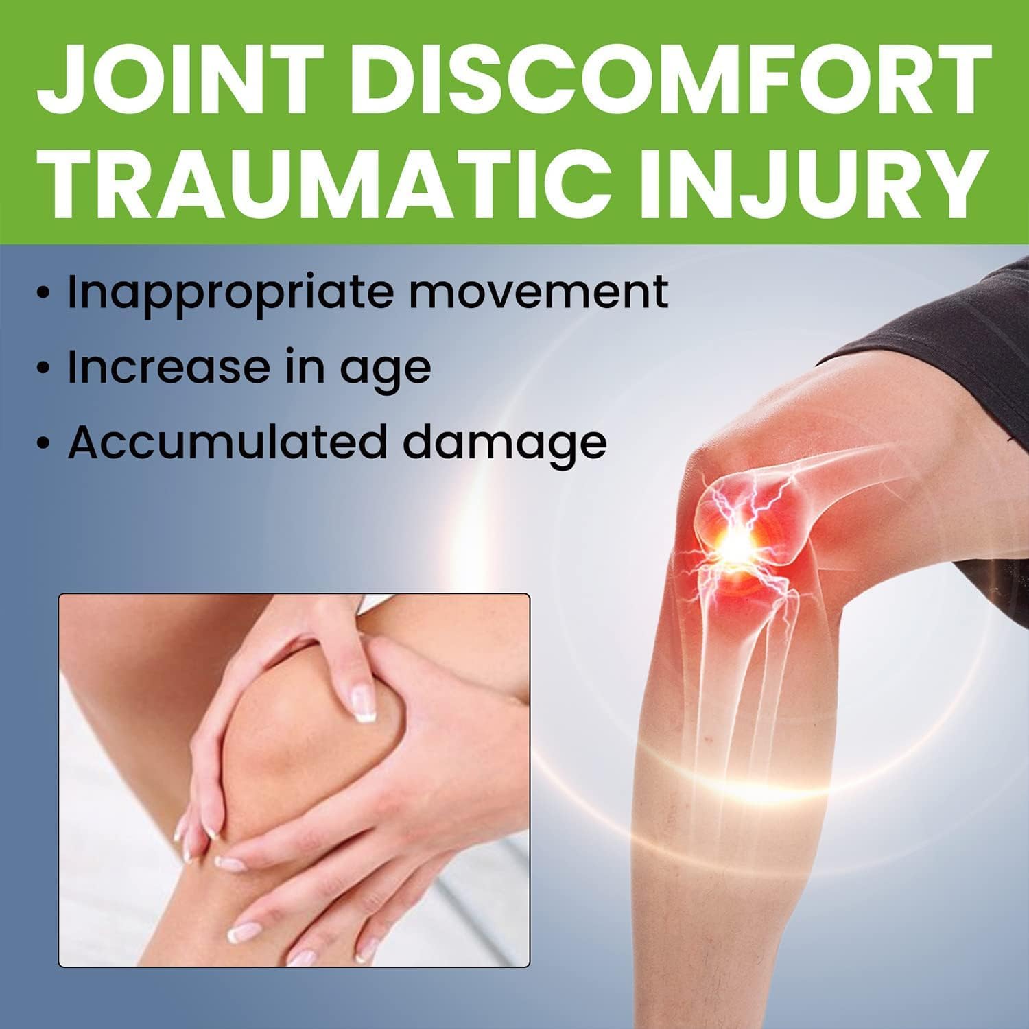 Herbal Knee Relief Patch – Wormwood Extract, Instant Joint & Arthritis Pain Relief